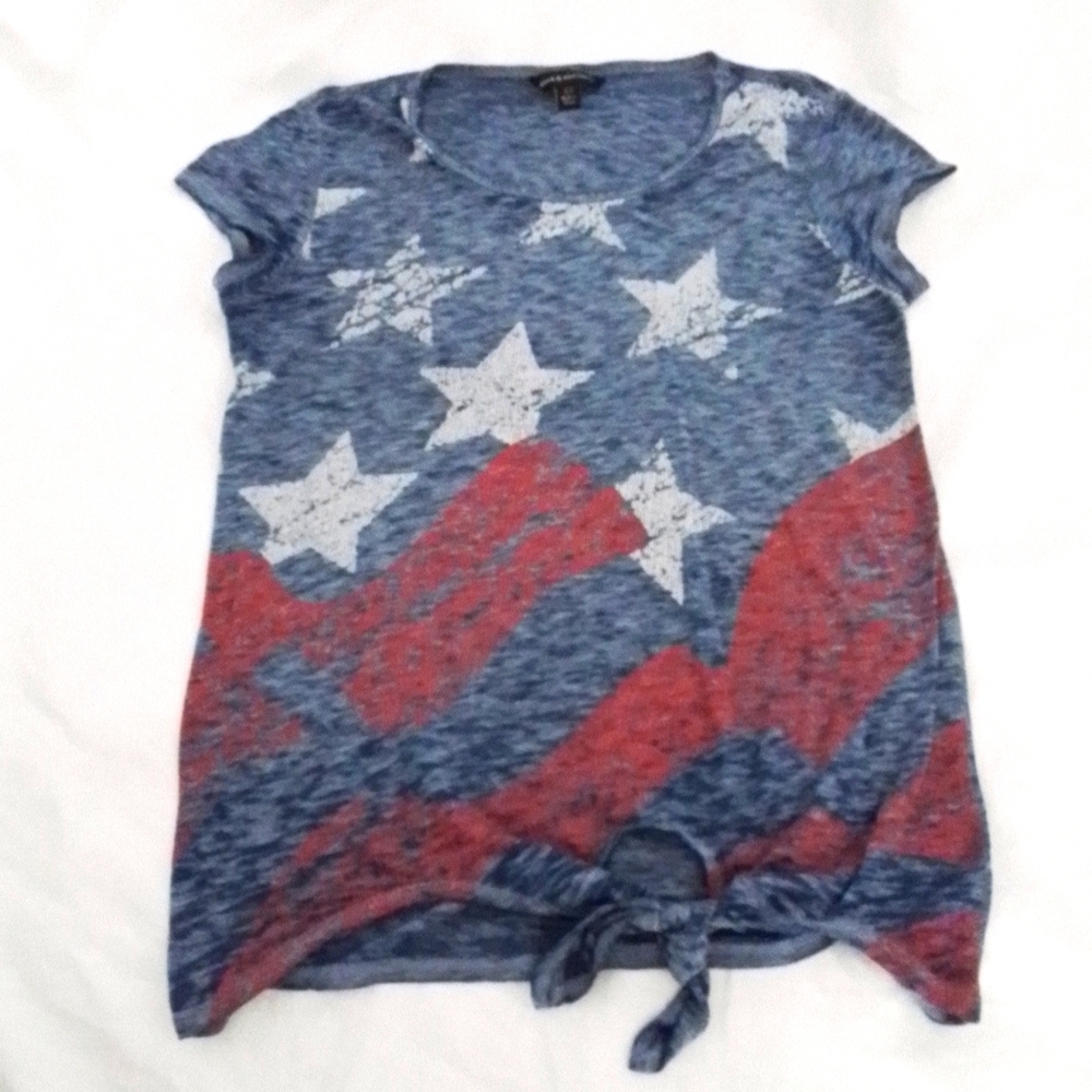 Rock & Republic Star Spangled Front-Tie Top size XS